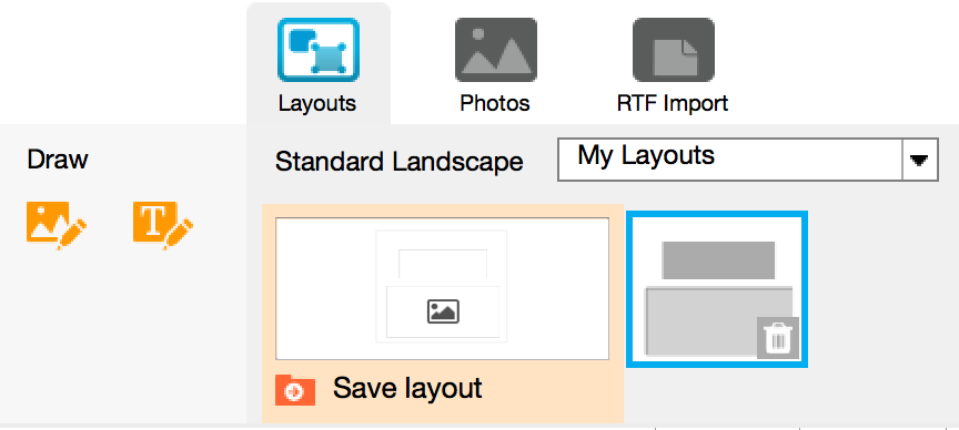 bookwright view layout option