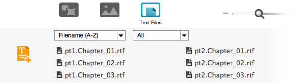 text file menu
